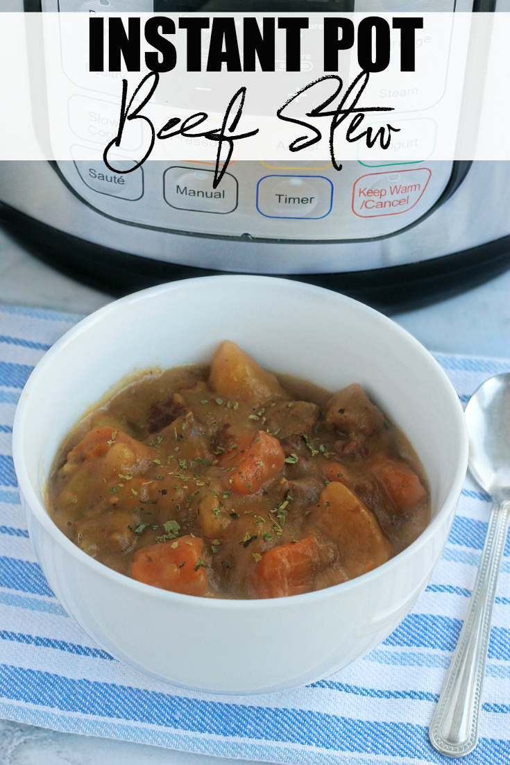 Enjoy a nice hearty meal packed with flavour in a snap. This Instant Pot Beef Stew is a perfect meal to fill your family's belly with little effort and time. #InstantPot #Recipe